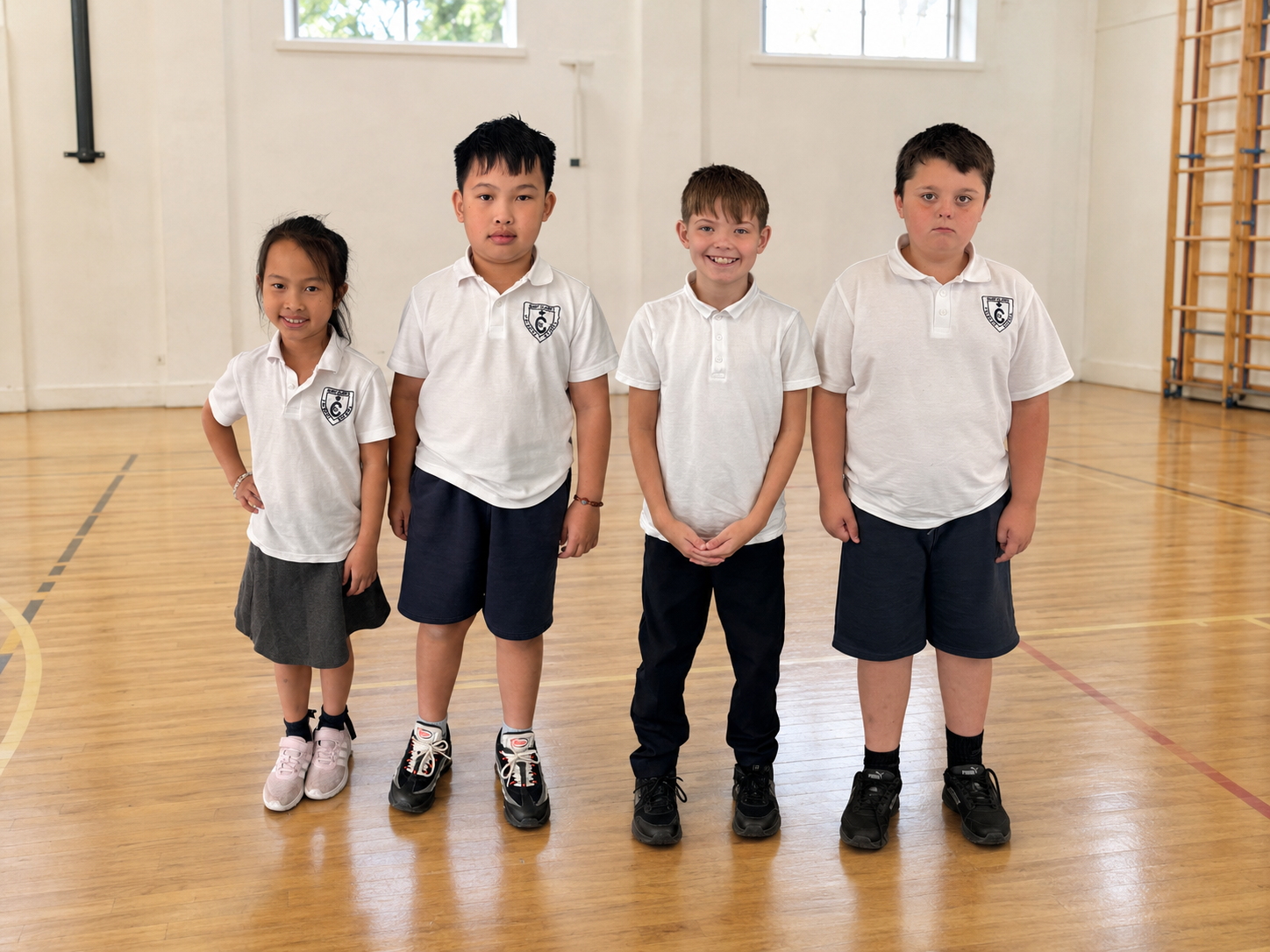 St Clare's Primary School pupils wearing the correct PE kit